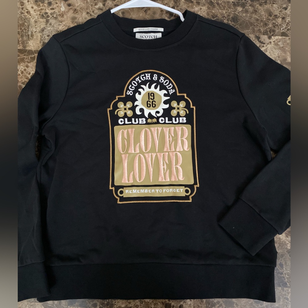 Scotch & Soda Black and Gold Sweater